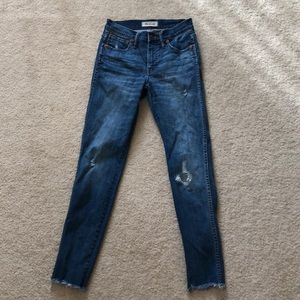 Madewell 9” high rise skinny jeans